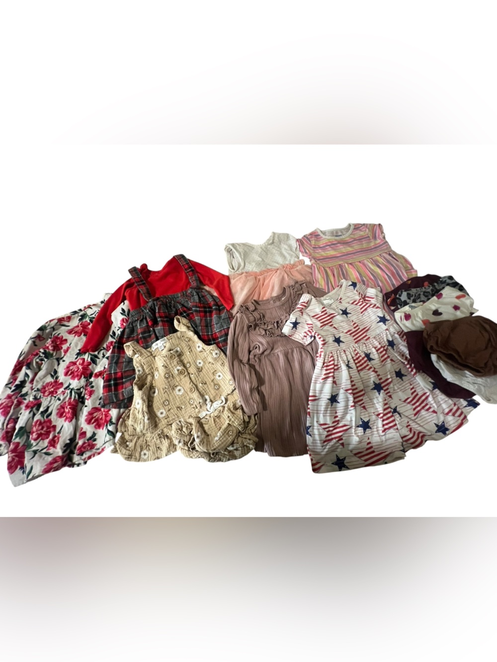 Lot of 15 Pieces Assorted Girls' Dresses and Diaper Covers Size 18 Mo
